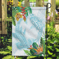 Polynesia Garden Flag Sharks Duo Tropical Turquoise