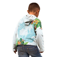 Polynesia Kid Hoodie Sharks Duo Tropical Turquoise