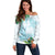 Polynesia Off Shoulder Sweater Sharks Duo Tropical Turquoise