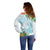 Polynesia Off Shoulder Sweater Sharks Duo Tropical Turquoise