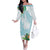 Polynesia Off The Shoulder Long Sleeve Dress Sharks Duo Tropical Turquoise