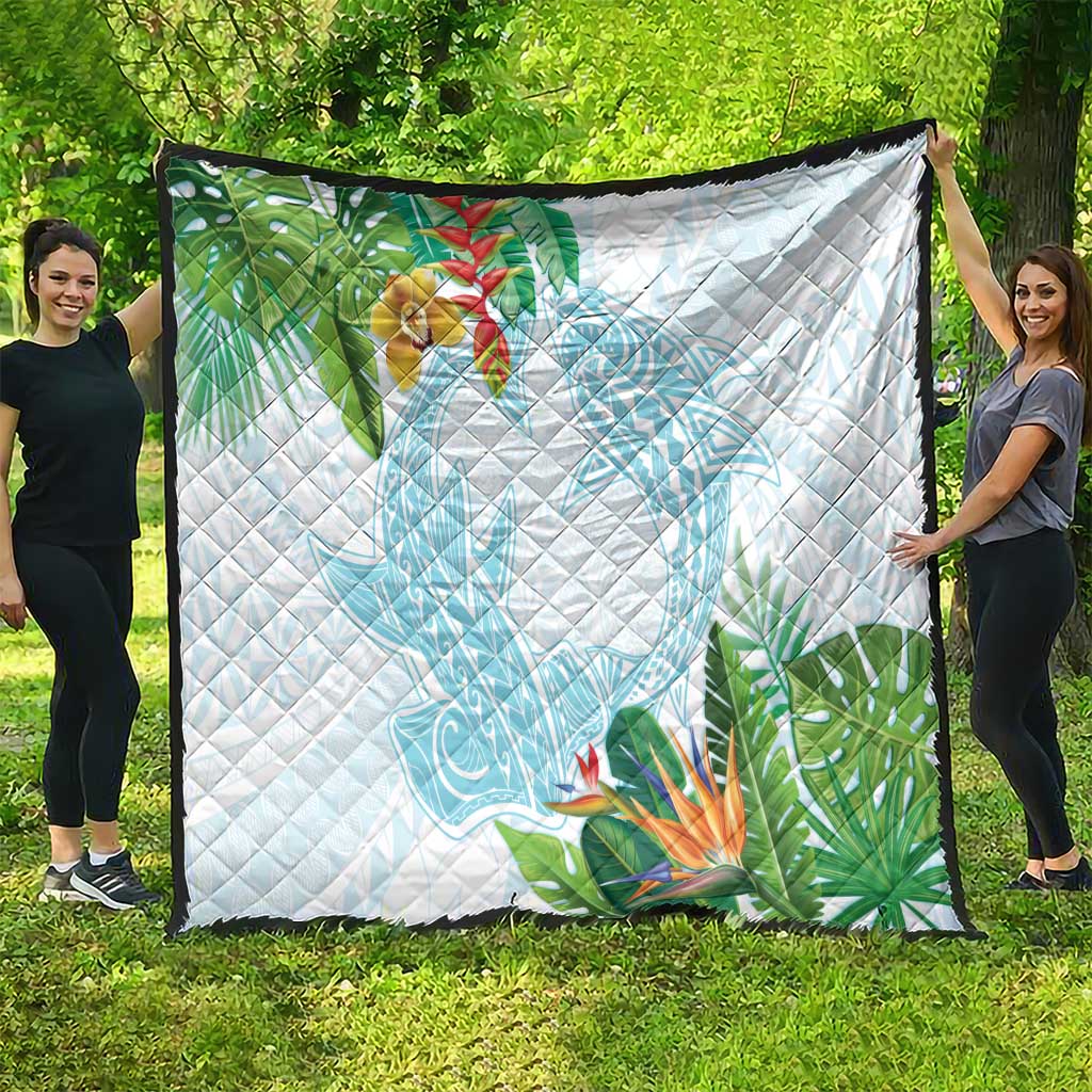 Polynesia Quilt Sharks Duo Tropical Turquoise LT7 - Polynesian Pride