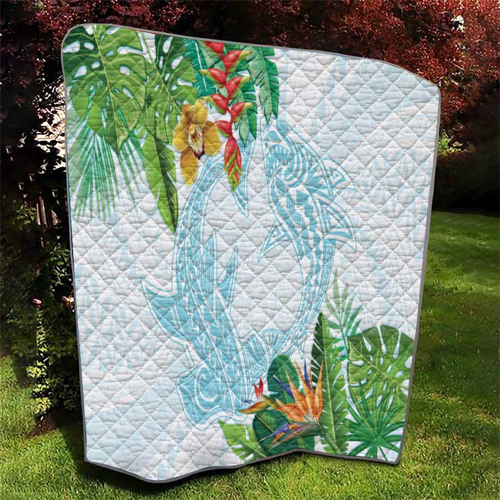 Polynesia Quilt Sharks Duo Tropical Turquoise LT7 - Polynesian Pride