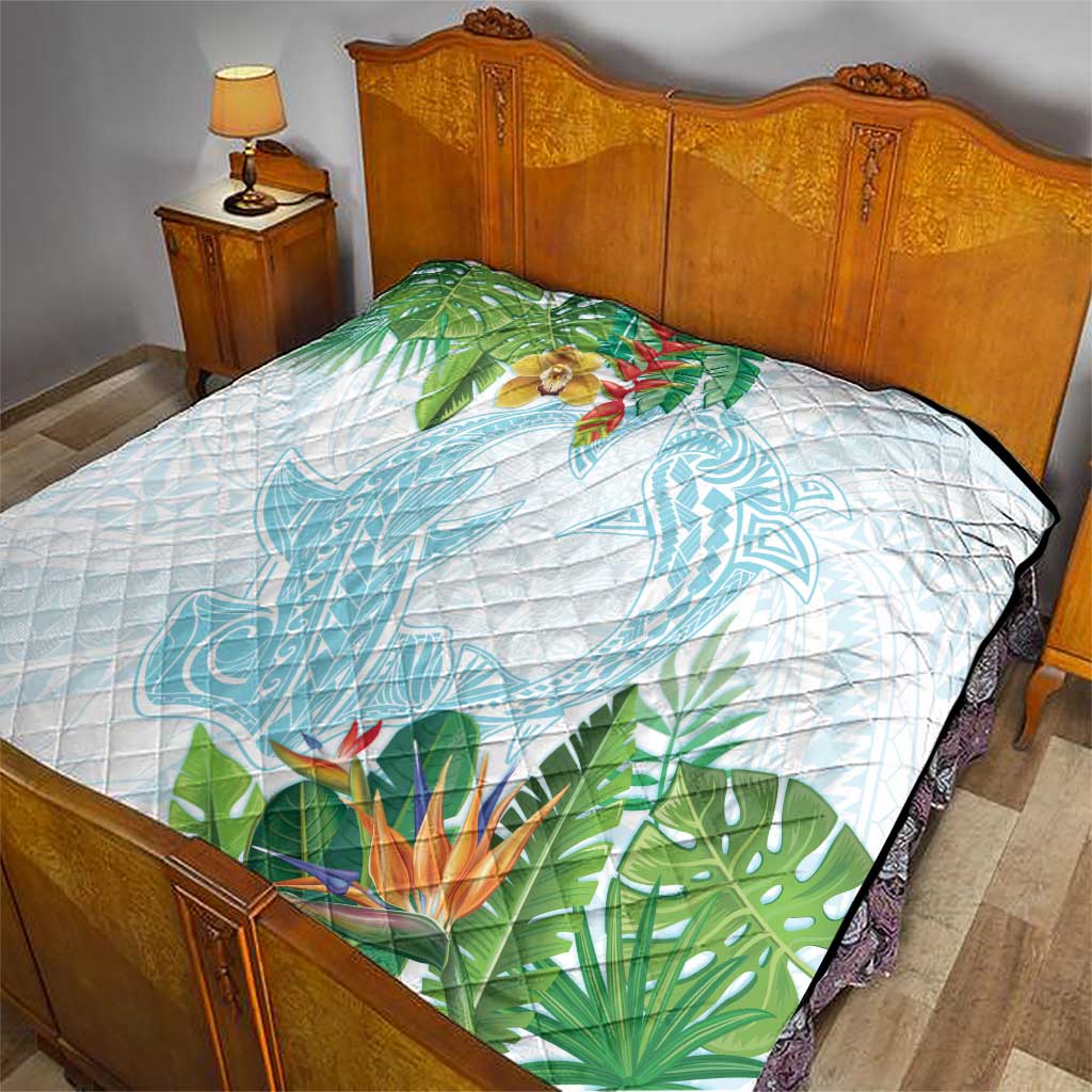 Polynesia Quilt Sharks Duo Tropical Turquoise LT7 - Polynesian Pride