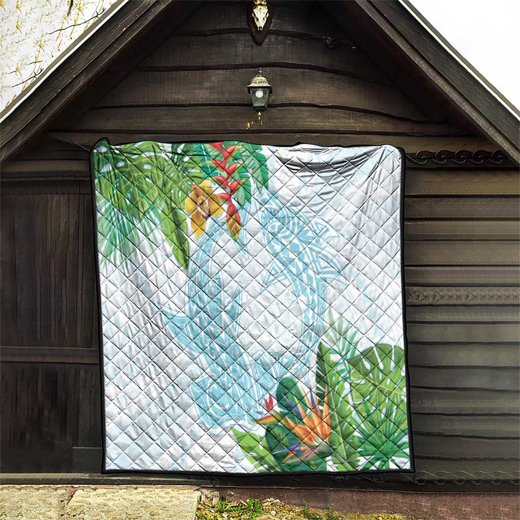 Polynesia Quilt Sharks Duo Tropical Turquoise LT7 - Polynesian Pride