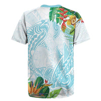 Polynesia Rugby Jersey Sharks Duo Tropical Turquoise