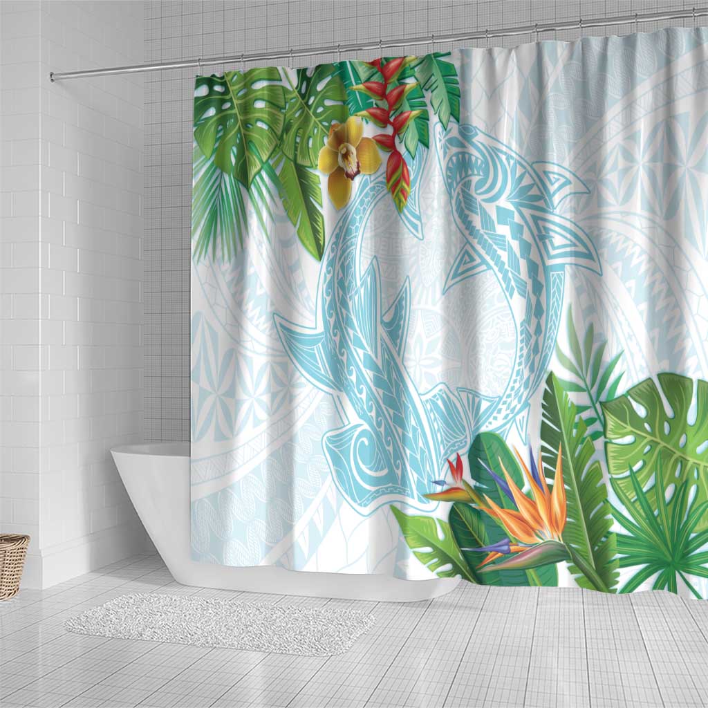 Polynesia Shower Curtain Sharks Duo Tropical Turquoise LT7 - Polynesian Pride