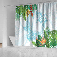 Polynesia Shower Curtain Sharks Duo Tropical Turquoise LT7 - Polynesian Pride