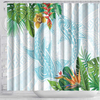 Polynesia Shower Curtain Sharks Duo Tropical Turquoise LT7 - Polynesian Pride