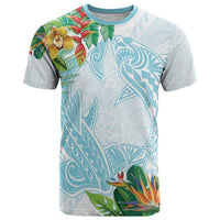 Polynesia T Shirt Sharks Duo Tropical Turquoise LT7 Turquoise - Polynesian Pride