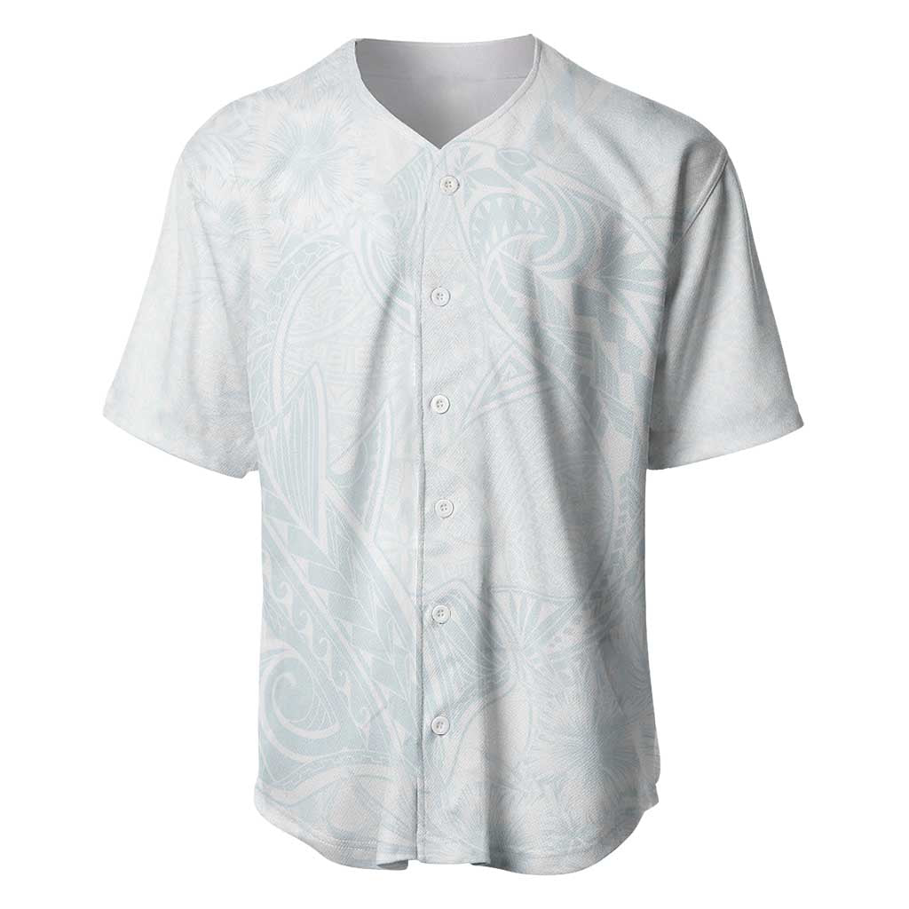 Polynesia Baseball Jersey Sharks Duo Tropical Off White LT7 White - Polynesian Pride