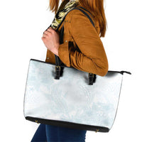 Polynesia Leather Tote Bag Sharks Duo Tropical Off White LT7 White - Polynesian Pride