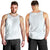 Polynesia Men Tank Top Sharks Duo Tropical Off White