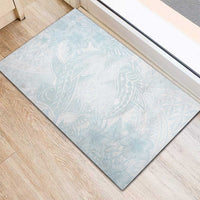 Polynesia Rubber Doormat Sharks Duo Tropical Off White LT7 - Polynesian Pride