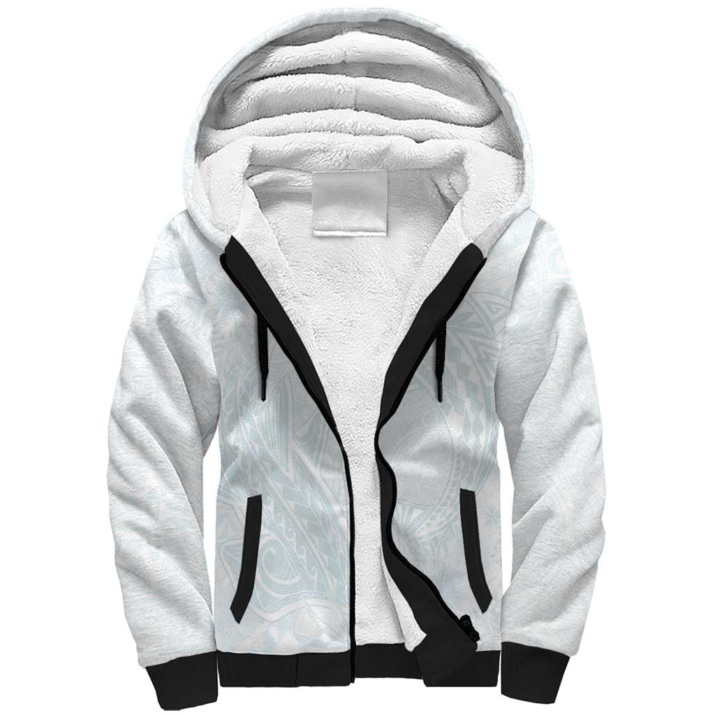 Polynesia Sherpa Hoodie Sharks Duo Tropical Off White