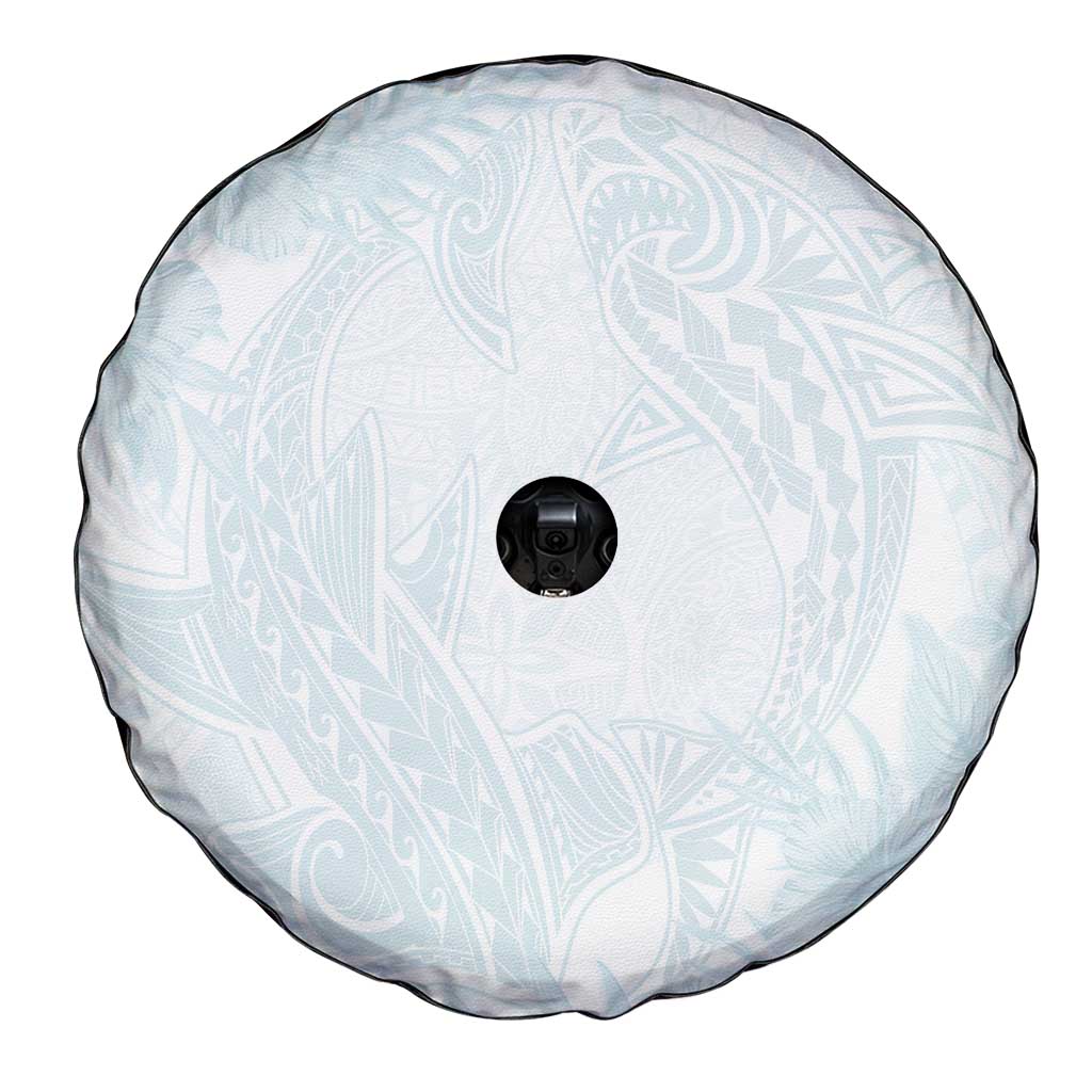 Polynesia Spare Tire Cover Sharks Duo Tropical Off White