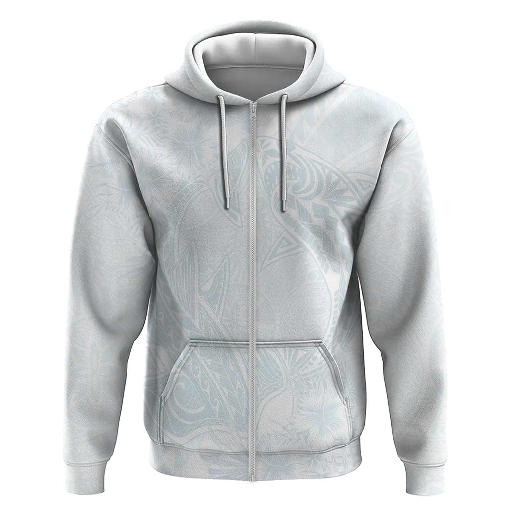 Polynesia Zip Hoodie Sharks Duo Tropical Off White LT7 Zip Hoodie White - Polynesian Pride