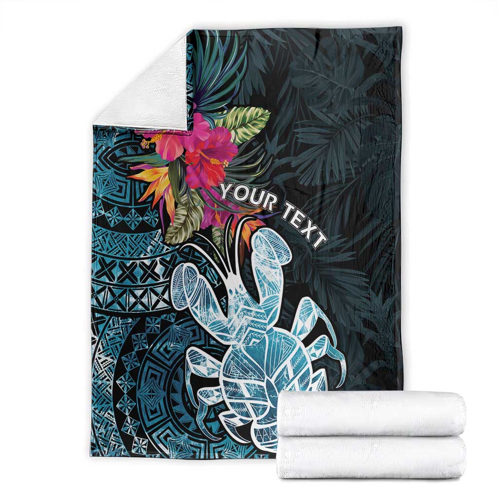Niue Personalised Blanket Hiapo Mix Coconut Crab