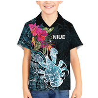 Niue Personalised Family Matching Mermaid Dress and Hawaiian Shirt Hiapo Mix Coconut Crab LT7 Son's Shirt Art - Polynesian Pride