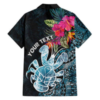 Niue Personalised Family Matching Puletasi and Hawaiian Shirt Hiapo Mix Coconut Crab LT7 - Polynesian Pride