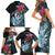 Niue Personalised Family Matching Short Sleeve Bodycon Dress and Hawaiian Shirt Hiapo Mix Coconut Crab