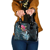 Niue Personalised Shoulder Handbag Hiapo Mix Coconut Crab LT7 One Size Art - Polynesian Pride