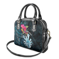 Niue Personalised Shoulder Handbag Hiapo Mix Coconut Crab LT7 - Polynesian Pride