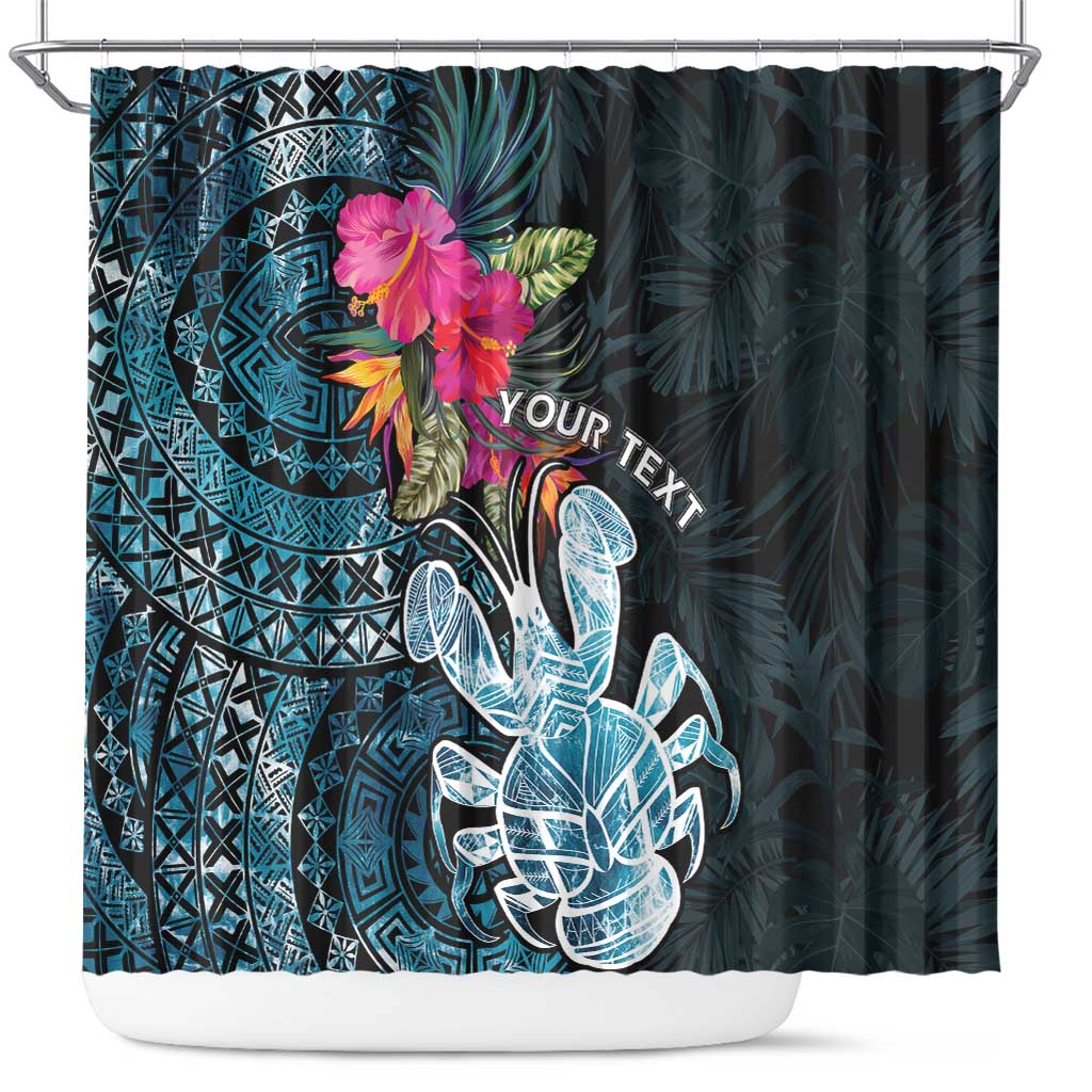 Niue Personalised Shower Curtain Hiapo Mix Coconut Crab