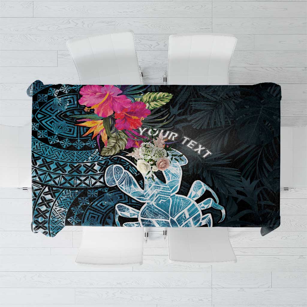 Niue Personalised Tablecloth Hiapo Mix Coconut Crab LT7 Art - Polynesian Pride