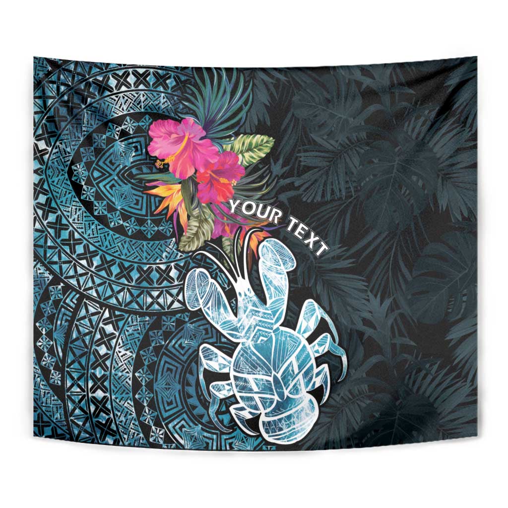 Niue Personalised Tapestry Hiapo Mix Coconut Crab