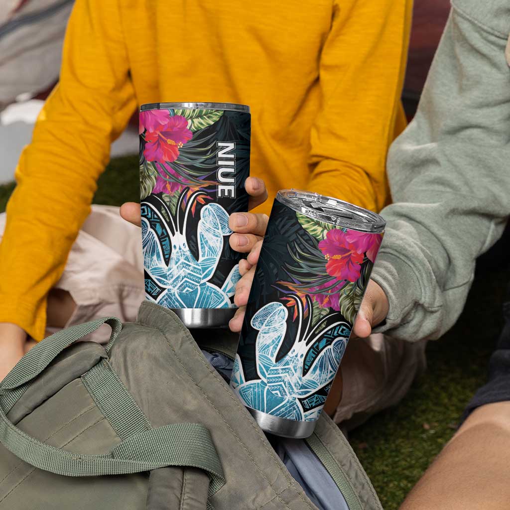 Niue Tumbler Cup Hiapo Mix Coconut Crab