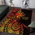 Niue Fakaalofa Atu Personalised Area Rug Whale Hiapo Fiery Motif