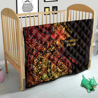 Niue Fakaalofa Atu Personalised Quilt Whale Hiapo Fiery Motif LT7 - Polynesian Pride