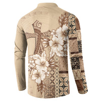 Samoa AIGA Mamanu Siapo Malu Motifs Button Sweatshirt