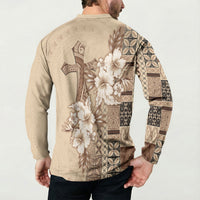 Samoa AIGA Mamanu Siapo Malu Motifs Button Sweatshirt