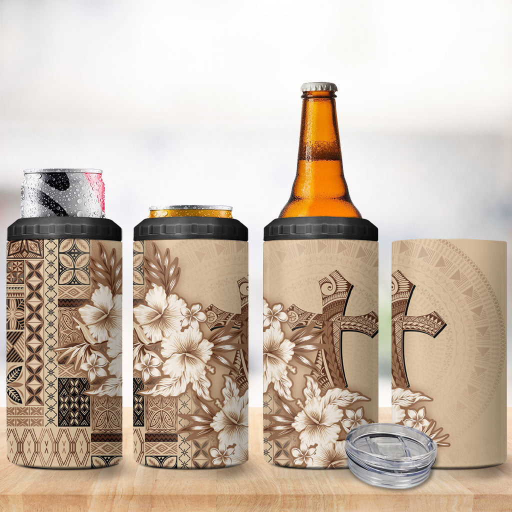 Samoa AIGA Mamanu Siapo Malu Motifs 4 in 1 Can Cooler Tumbler