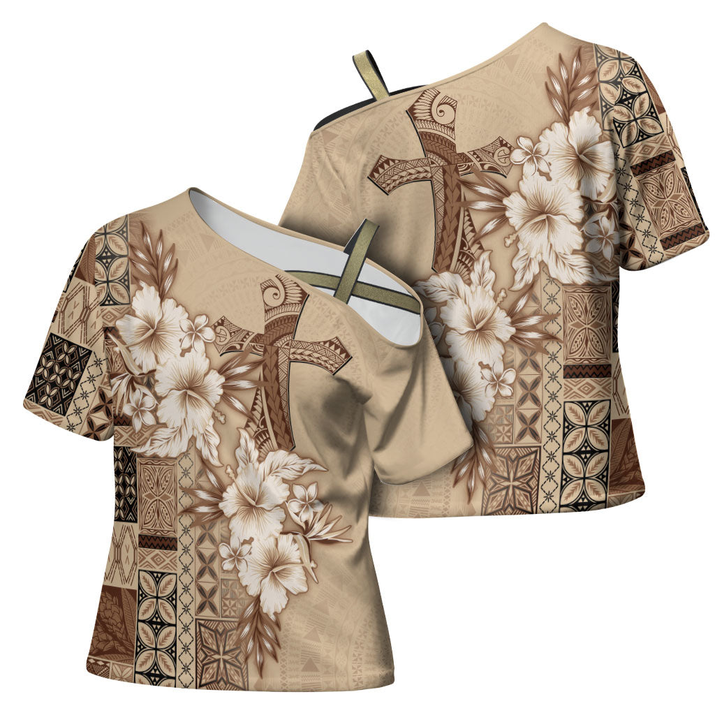 Samoa AIGA Mamanu Siapo Malu Motifs Cross Shoulder Shirt