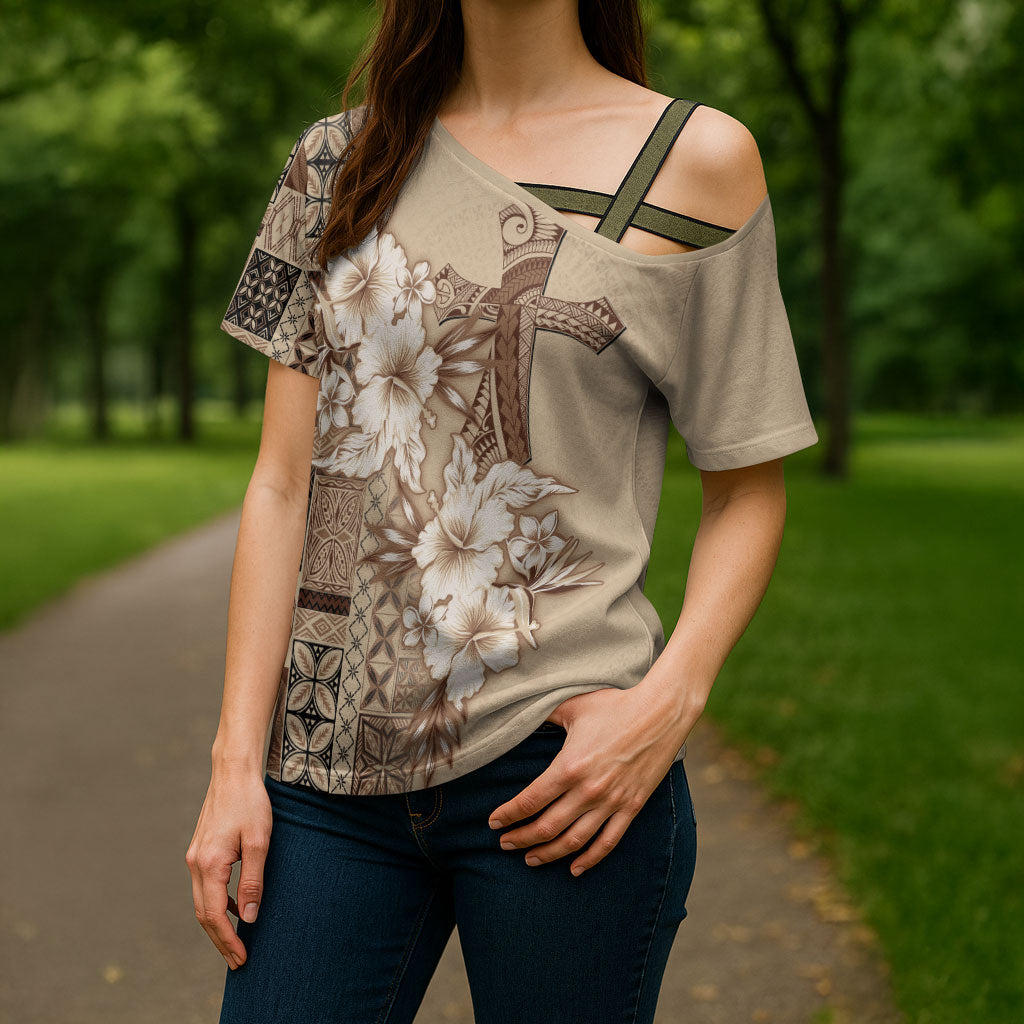 Samoa AIGA Mamanu Siapo Malu Motifs Cross Shoulder Shirt
