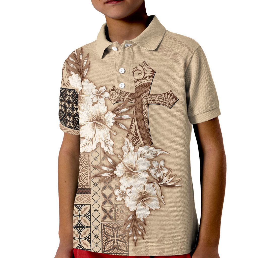Samoa AIGA Mamanu Siapo Malu Motifs Kid Polo Shirt