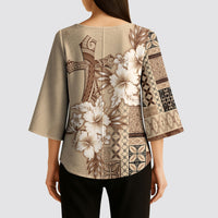 Samoa AIGA Mamanu Siapo Malu Motifs Kimono Sleeve Blouse