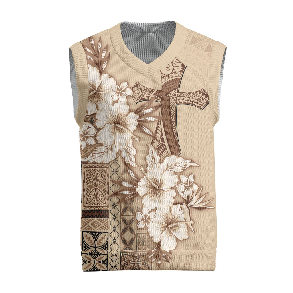 Samoa AIGA Mamanu Siapo Malu Motifs Christmas Knitted V-Neck Vest