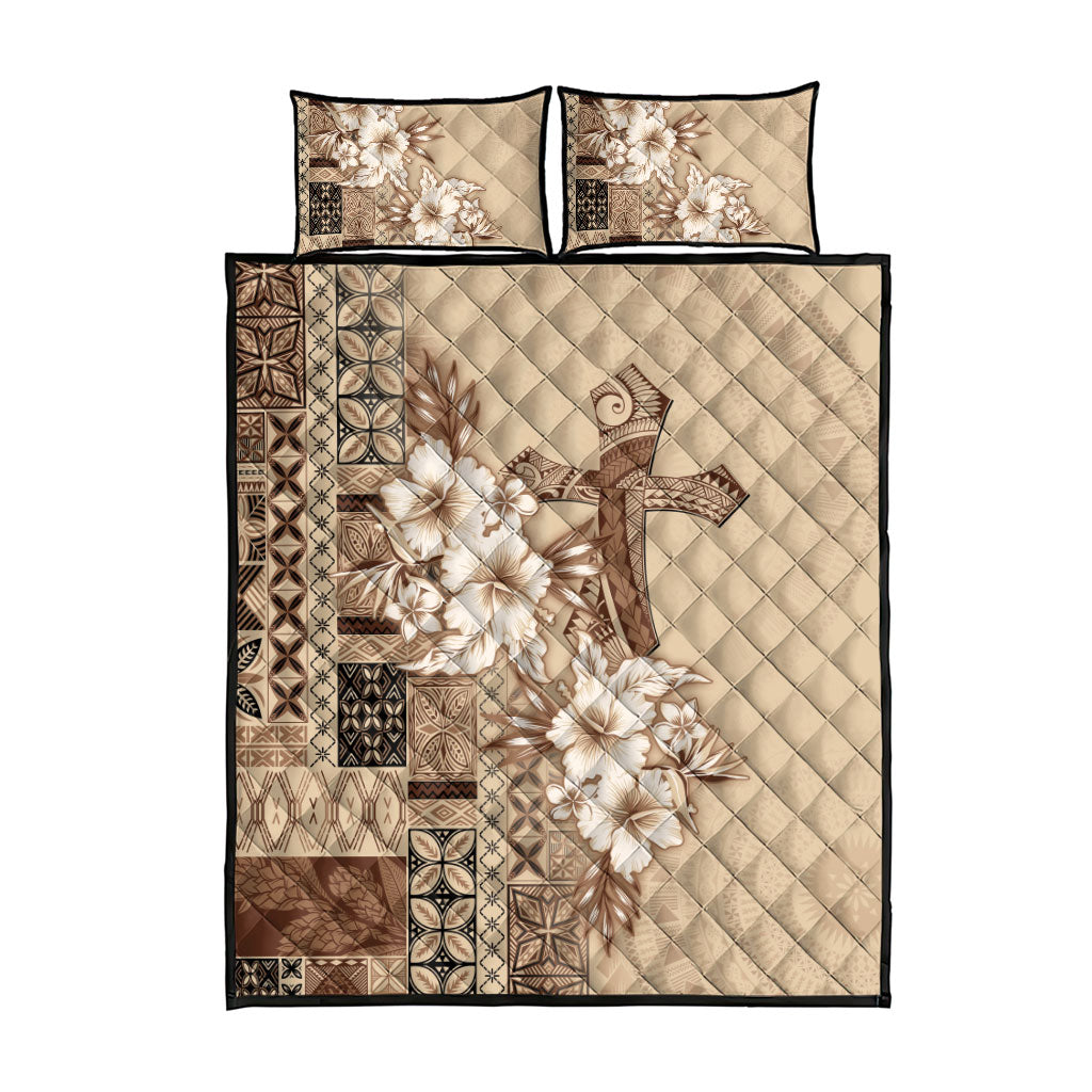 Samoa AIGA Mamanu Siapo Malu Motifs Quilt Bed Set