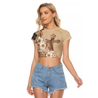 Samoa AIGA Mamanu Siapo Malu Motifs Raglan Cropped T Shirt