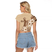 Samoa AIGA Mamanu Siapo Malu Motifs Raglan Cropped T Shirt