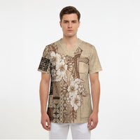 Samoa AIGA Mamanu Siapo Malu Motifs Scrub Top
