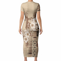 Samoa AIGA Mamanu Siapo Malu Motifs Short Sleeve Bodycon Dress