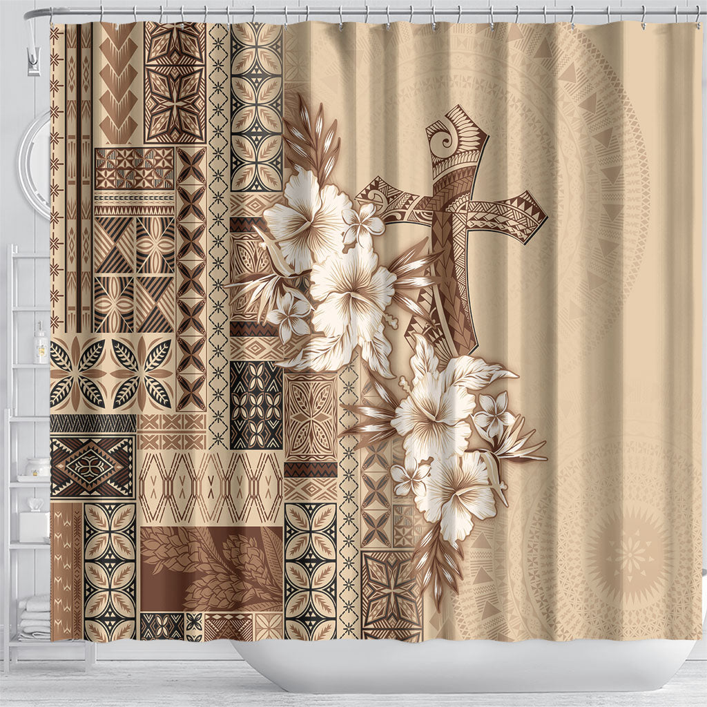 Samoa AIGA Mamanu Siapo Malu Motifs Shower Curtain