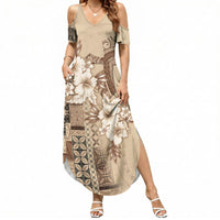 Samoa AIGA Mamanu Siapo Malu Motifs Summer Maxi Dress