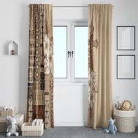 Samoa AIGA Mamanu Siapo Malu Motifs Window Curtain