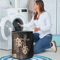 Samoa AIGA Mamanu Siapo Malu Motifs Laundry Basket Black Ver